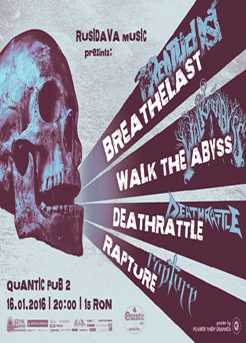 Concert Breathelast, Walk The Abyss, Deathrattle, Rapture la Bucuresti
